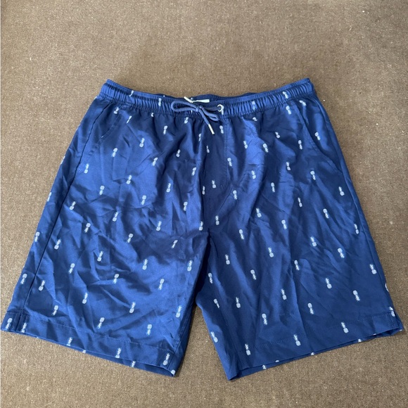 Goodfellow & Co Navy Pineapple Swim Trunks - Picture 1 of 1
